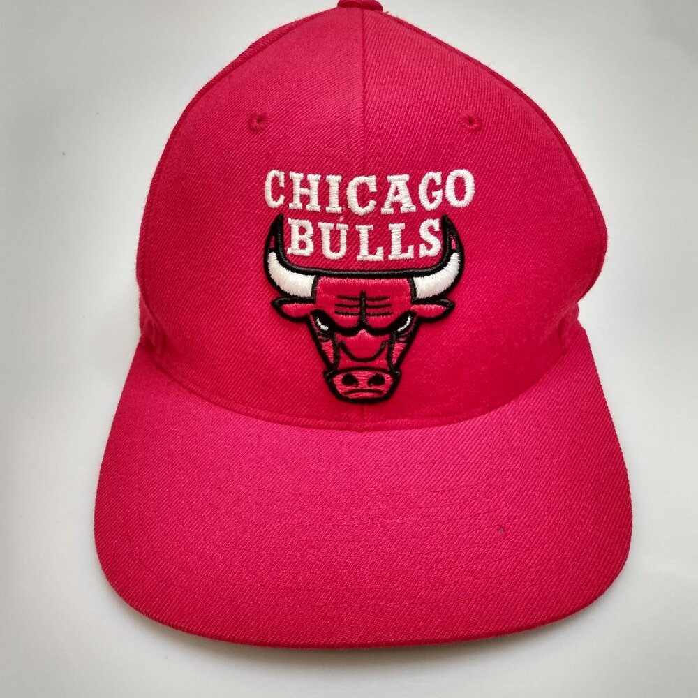 Chicago Bulls Red Mitchell & Ness Hardwood Classics Wool Hat Cap Snapback NBA